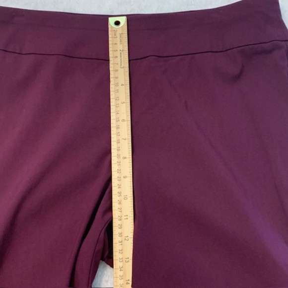 Signature Slimming by Christopher & banks Purple Rayon Nylon Stretch Pants Sz 14 - Picture 9 of 10